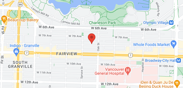 map of 212 1045 W 8TH AVENUE